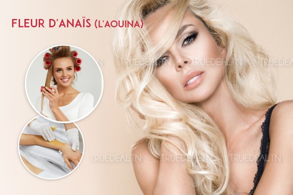 Coloration + Mèches + Coupe + Brushing + Epilation visage, sourcils, bras complètes, aisselles