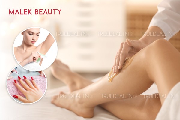 Epilation jambes complètes, bras complètes, aisselles, visage, sourcils + Soin des mains + Pose vernis + Brushing