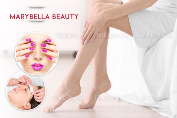 Epilation jambes complètes, bras complètes, aisselles, visage, sourcils + Brushing + Soin capillaire + Soin des mains + Pose vernis