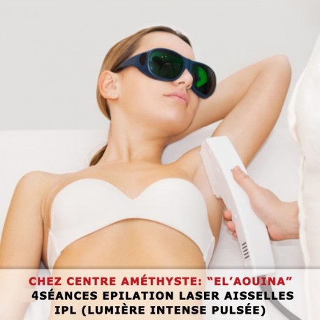 4 séances Epilation Laser Aisselles ou Menton+Levre sup