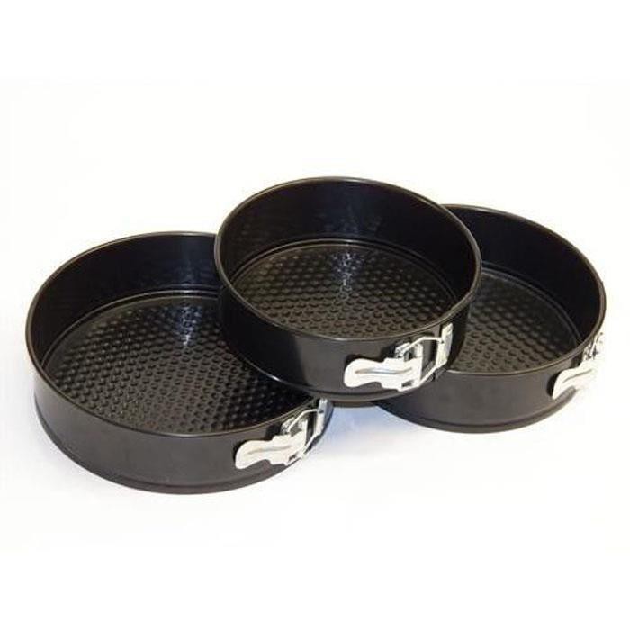 Lot de 3 Moules à Gâteaux en Forme de Carré Rond Coeur - Promodeal