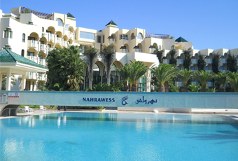 Une nuit à deux à l’hôtel Nahrawess 4* Hammamet en demi pension à 158 DT ( soit 79 DT/personne) au lieu de 373 DT.