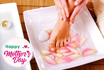 spécial fête des mères : soin des pieds spécifique à la parafine +pose vernis mains et pieds + Soin de visage coût d’éclat ( masque spécifique) ou epilation visage le tout à 25 dt au lieu de 100 dt au centre Tulipe Thai & spa ( Borj Cedria)