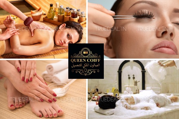 Soin des mains + Gel + Capsule + Pose vernis permanent + Soin des pieds + Gel + Capsule + Pose vernis permanent+Cil à cil + Hammam + Gommage + Enveloppement savon noir + Massage humide + Brushing