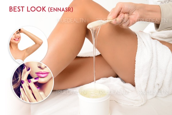 Epilation jambes complètes, bras complètes, aisselles, visage (Cire ou fil), sourcils + Brushing + Soin des mains + Pose vernis permanent