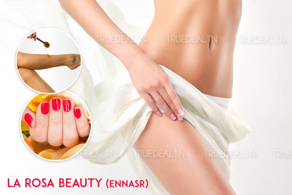 Epilation jambes complètes, bras complètes, aisselles, visage, sourcils + Soin des pieds + Pose vernis + Brushing