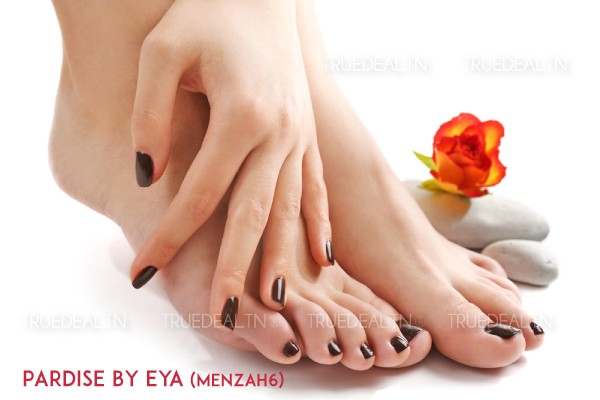 Coloration ou Balayage ou tie & dye + Brushing + Epilation visage, sourcils + Soin des mains + Soin des pieds + 2 poses vernis permanent + Massage relaxant du dos (20min)