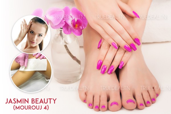 Soin des mains + Soins des pieds + 2 poses vernis + Epilation jambes complètes, bras complets, aisselles, visage, Sourcils + Brushing