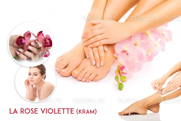 Soin des mains + Soin des pieds + 2 poses vernis permanent + Epilation jambes complètes, bras complètes, aisselles, visage, sourcils + Brushing