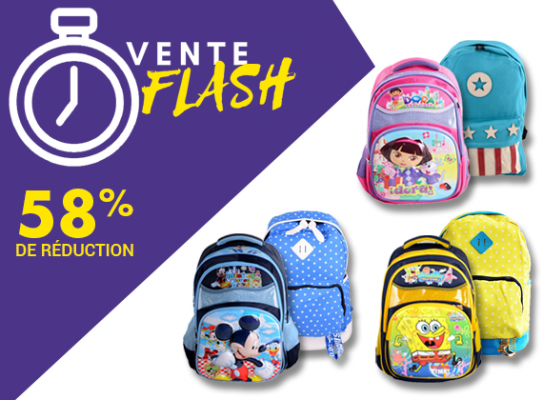 Vente FLASH : des cartables à -55%