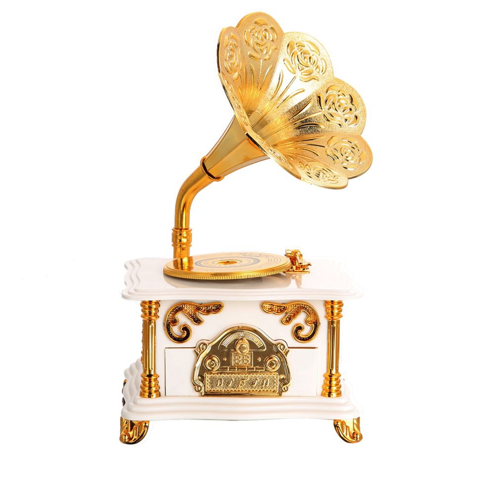 Archivé: Gramophone-Boite à bijoux musicale  – Blanc