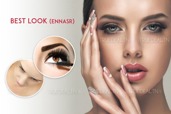 Cil à cil + Pose vernis permanent + Epilation visage (Cil ou Fil), sourcils + Brushing