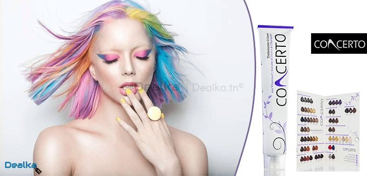 Crème colorante BIO permanente CONCERTO pour toutes types des cheveux  de 100ML