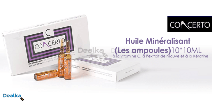 Huile Minéralisant (Les ampoules) BIO pour cheveux  CONCERTO 10x10ml