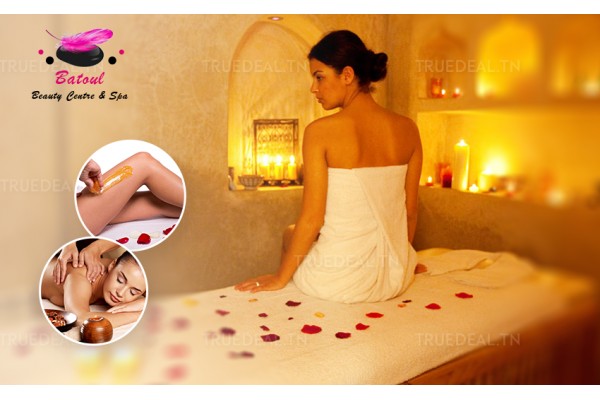 Hammam + Gommage + Enveloppement argile savon noir + Massage relaxant humide + Epilation jambes complètes, bras complètes, aisselles, maillot intégrale + Brushing