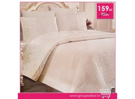 Parure de lit Légende life – Blanc 6 pièces