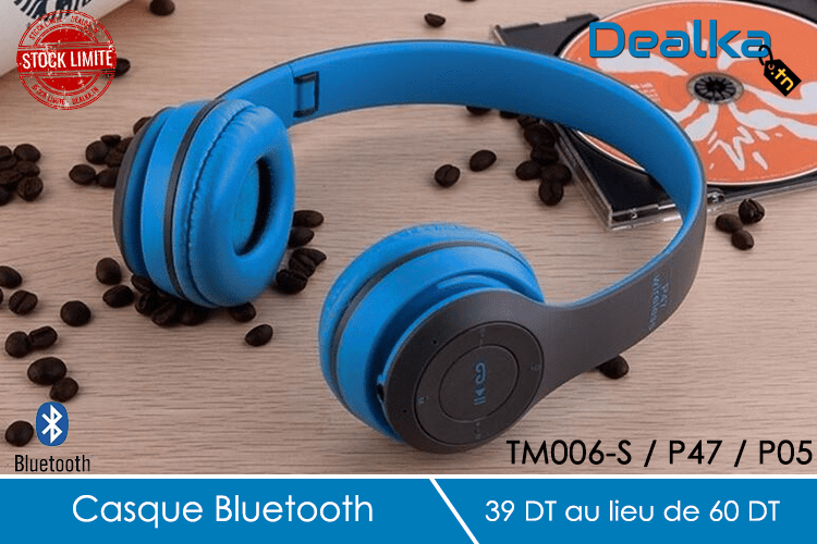 CASQUE BLUETOOTH (Modèle : TM-006S / P05 / P47)