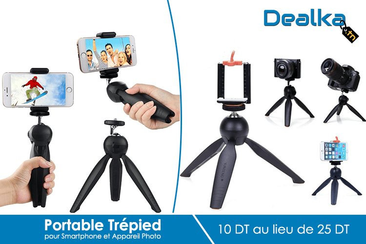 Portable Trépied pour Smartphone et Appareil Photo