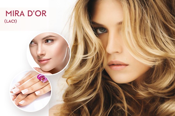 Coloration + Mèches + Coupe + Brushing + Epilation visage, sourcils + Soin des mains + Pose vernis permanent