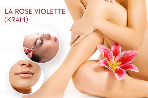 Epilation jambes complètes, bras complètes, aisselles, sourcils, lèvre supérieure, menton + Brushing