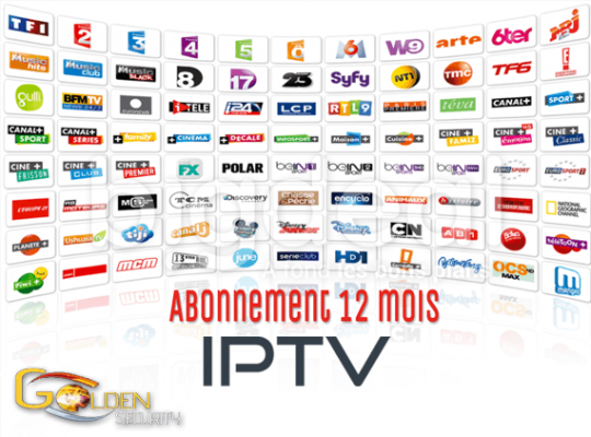 Abonnement IPTV de 12 mois