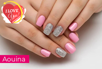 Soin des mains + Faux ongles + Gel + Pose vernis permanent + Epilation lèvre supérieure + Epilation sourcils le tout à 25 dt  au lieu de 109 dt chez Yasmina nail’s beauty (Aouina)