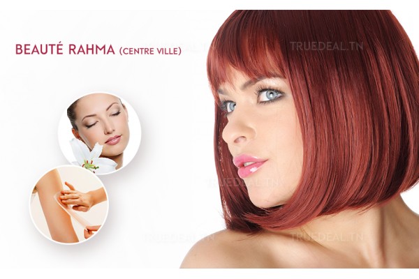 Coloration + Coupe + Brushing + Epilation visage, sourcils, bras complètes, aisselles